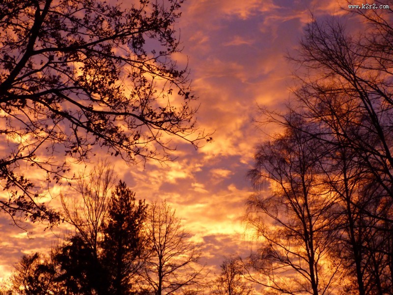 火烧云风景图片