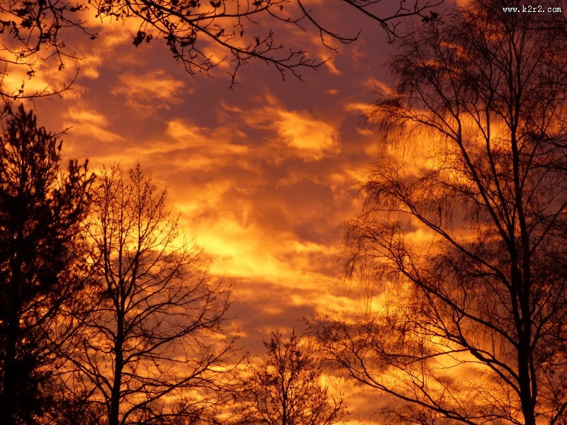 火烧云风景图片