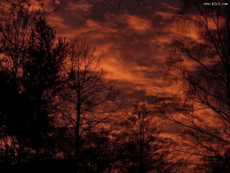 火烧云风景图片