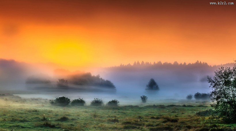 唯美晨雾风景图片大全