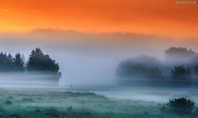 唯美晨雾风景图片大全
