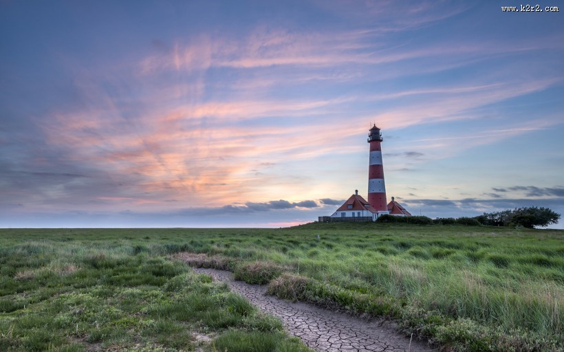 草原上的晚霞图片