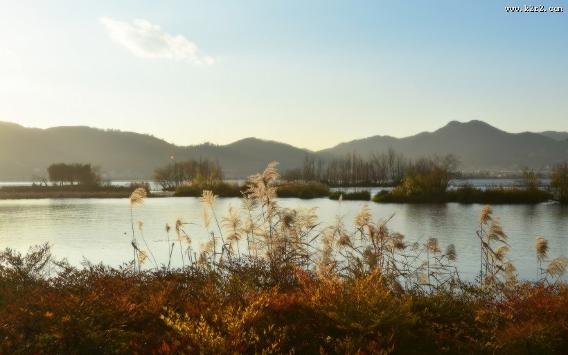 暮色中的滇池图片大全