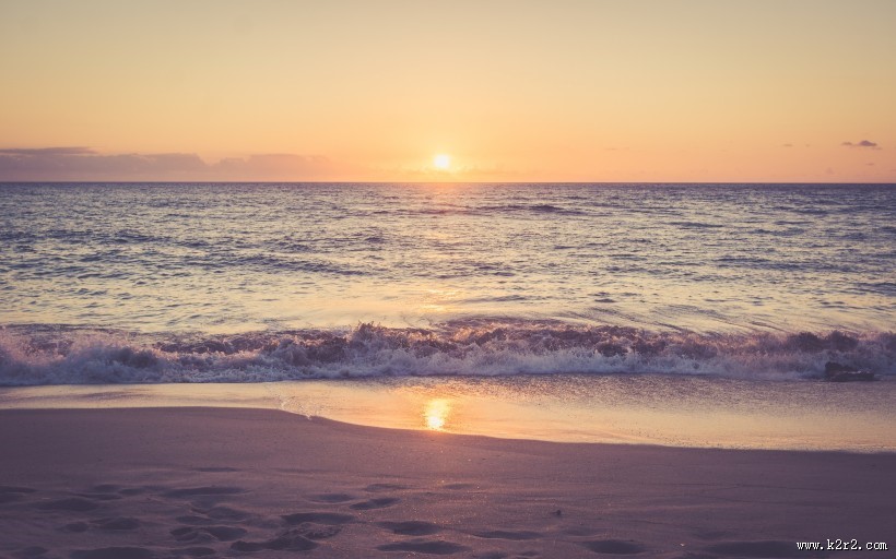 海滩日落美景图片大全