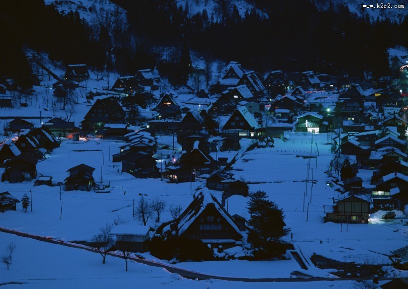 冬季的村庄图片