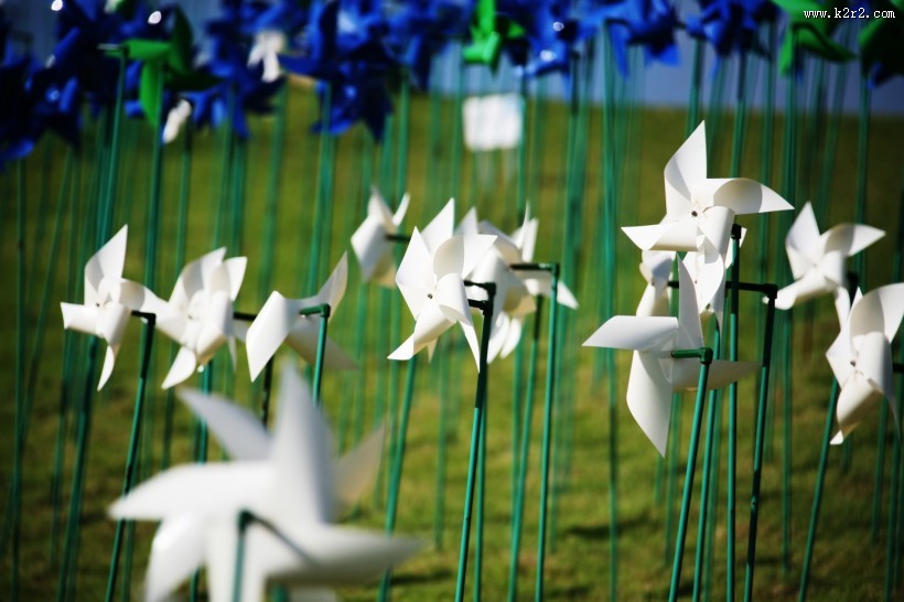 户外纸风车图片