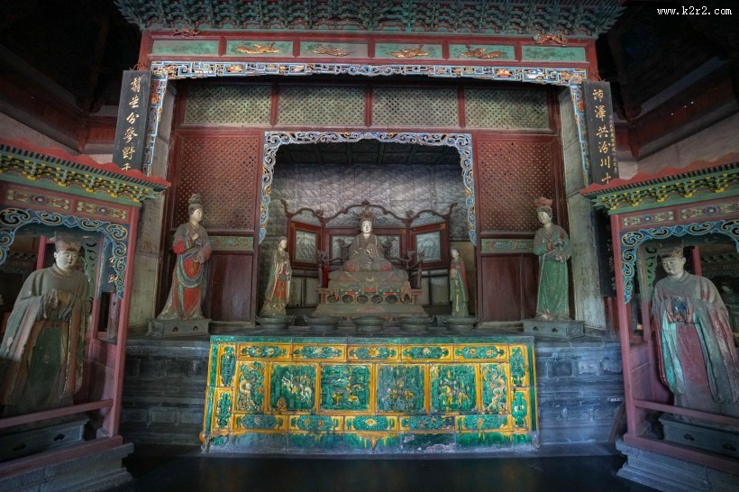 山西晋祠风景区建筑风景图片