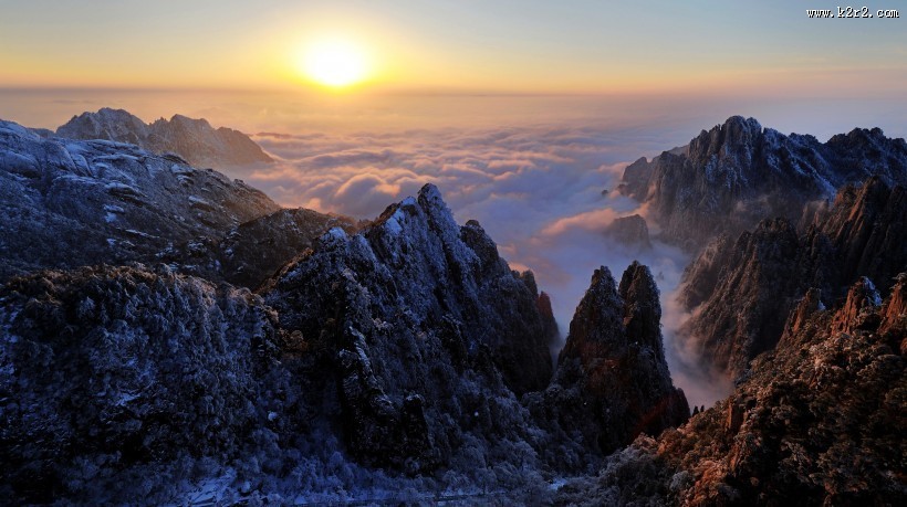 唯美安徽黄山自然风景图片