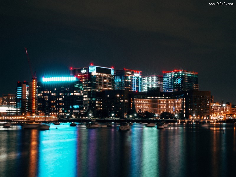 美国波士顿城市夜景图片