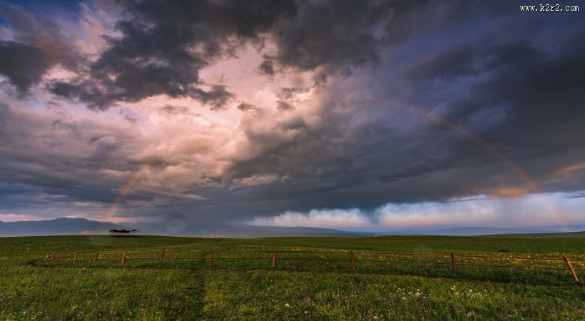 新疆伊犁喀拉峻大草原自然风景图片