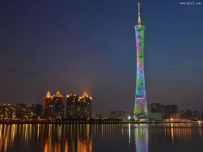 绚丽的广州塔夜景图片大全