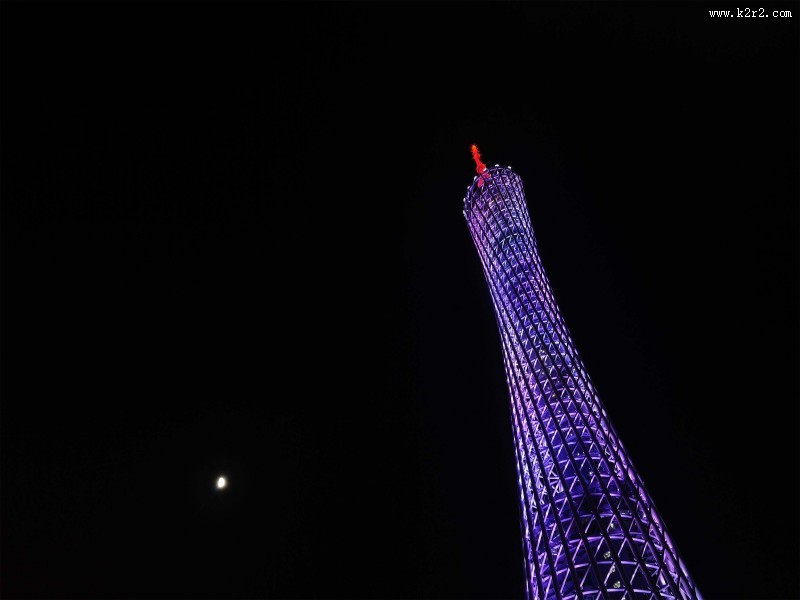 绚丽的广州塔夜景图片大全