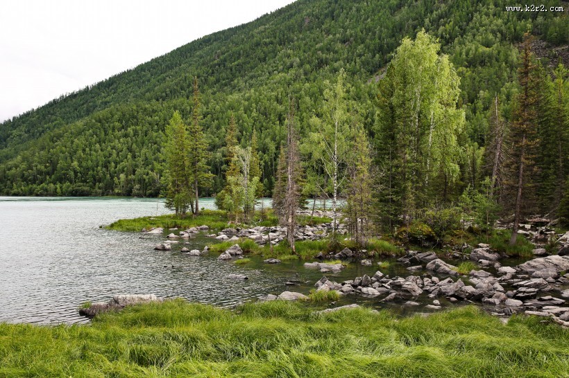 新疆喀纳斯卧龙湾和神仙湾自然风景图片