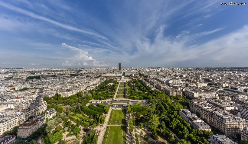 法俯瞰国巴黎城市风景图片