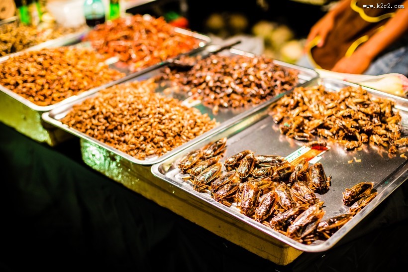 泰国曼谷街头夜市风景图片