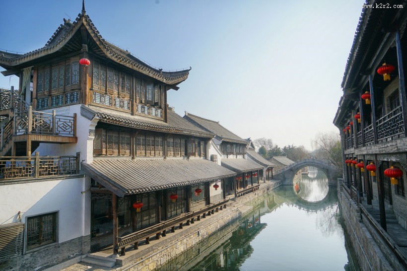 山东枣庄台儿庄水街风景图片