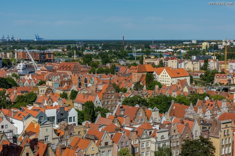 欧洲历史文化名城格但斯克城市风景图片
