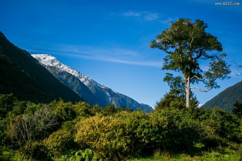 新西兰雪山风景图片