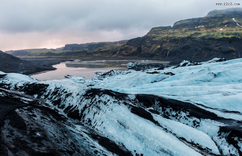 冰岛瓦特纳冰川风景图片