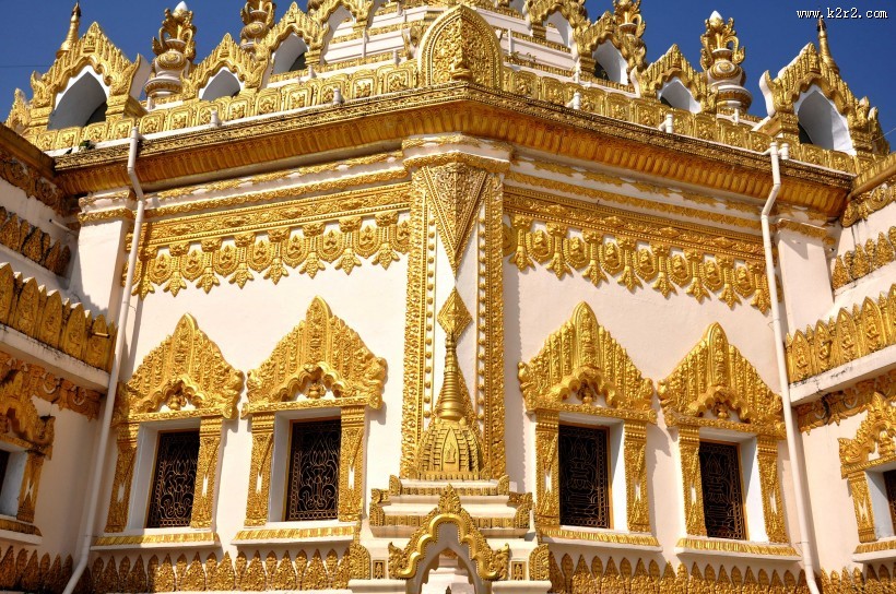 缅甸仰光佛牙塔风景图片