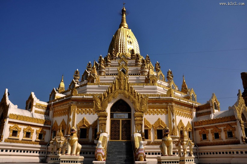 缅甸仰光佛牙塔风景图片大全