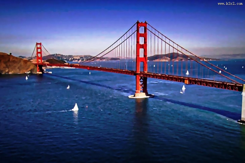 美国金门大桥图片大全