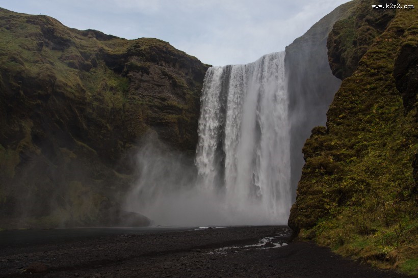冰岛共和国斯科加瀑布图片大全