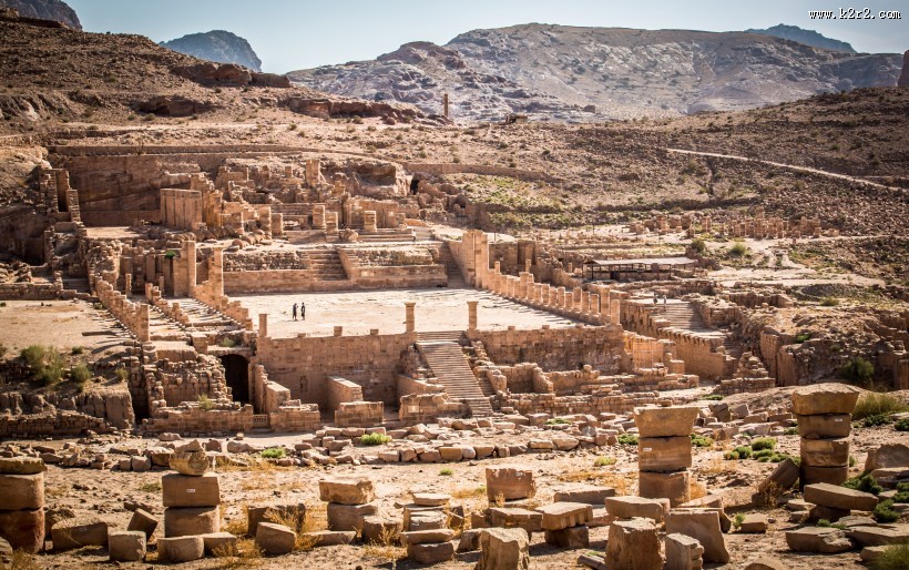 约旦佩特拉建筑风景图片