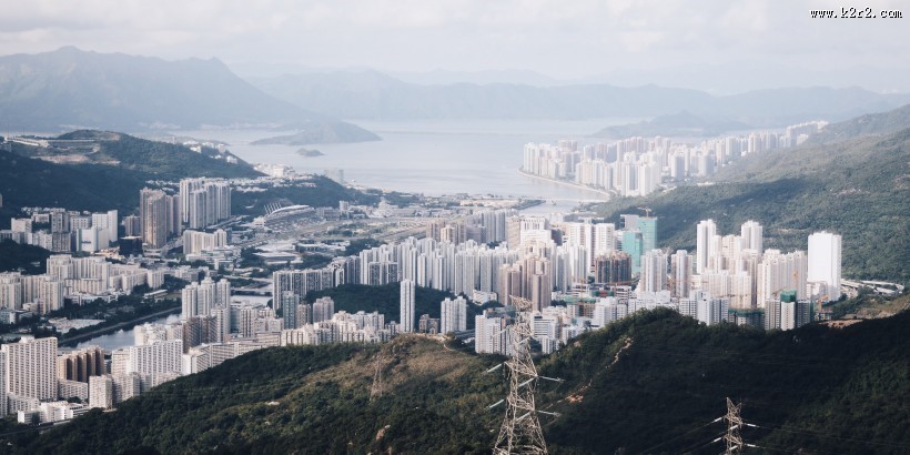 高楼大厦密集林立的香港图片