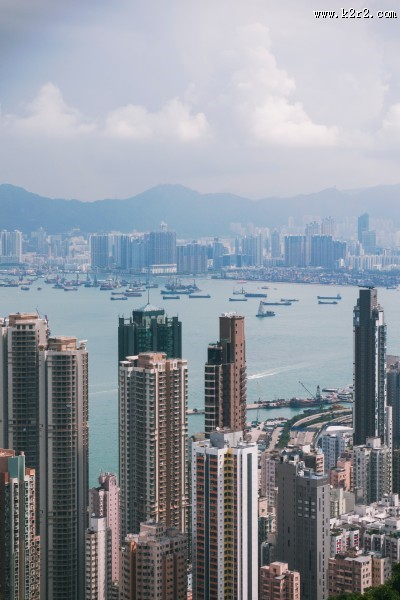 高楼大厦密集林立的香港图片