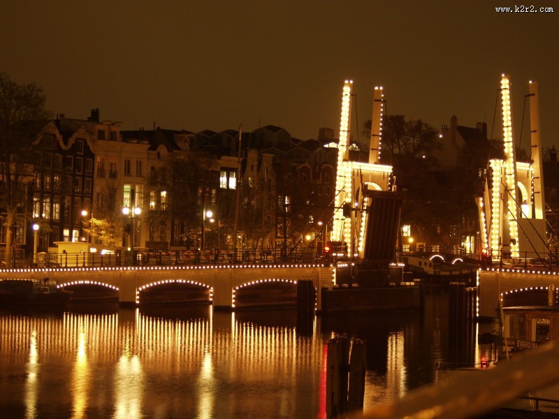 荷兰阿姆斯特丹夜景图片