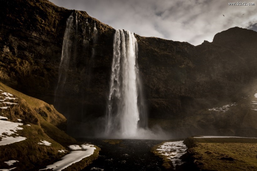 冰岛共和国塞里雅兰瀑布图片大全