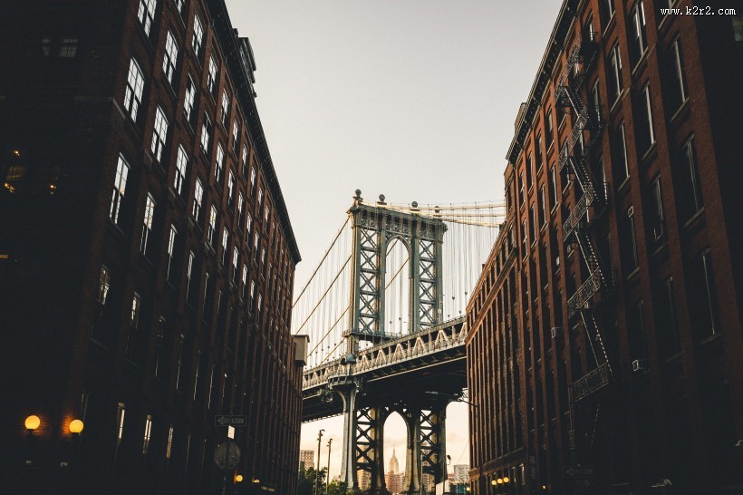 美国纽约布鲁克林大桥图片大全