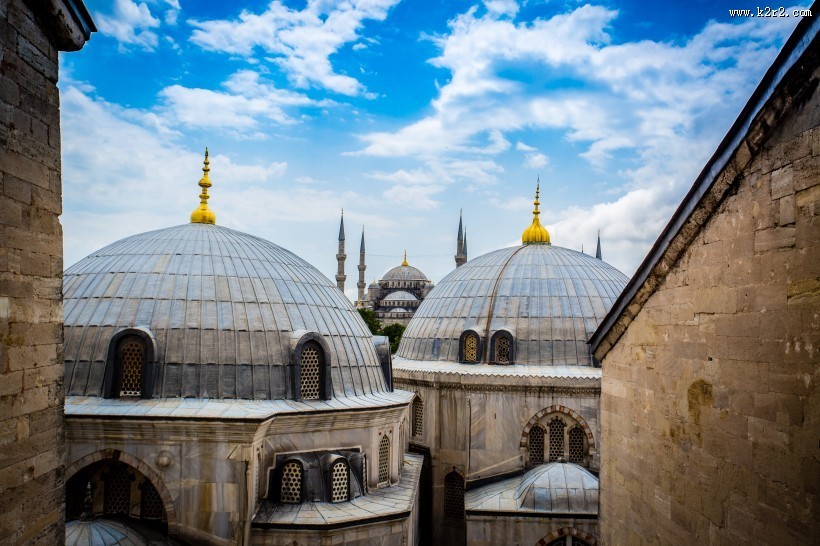 土耳其伊斯坦布尔圣索菲亚教堂建筑风景图片