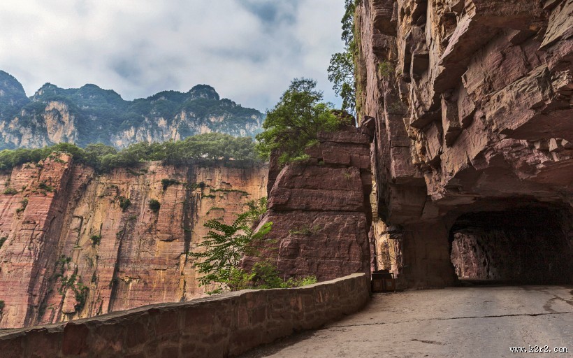 河南郭亮村挂壁公路风景图片
