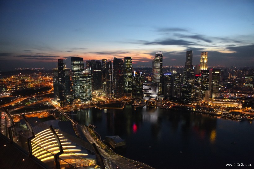 新加坡优美城市夜景图片大全