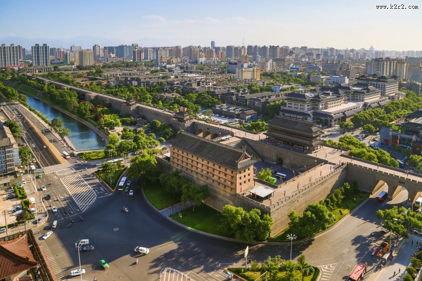 陕西西安城市夜景图片