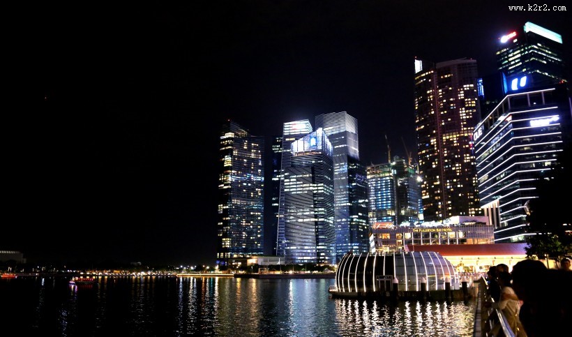 新加坡城市夜景图片