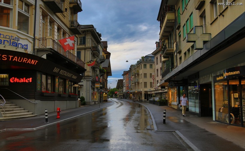 瑞士因特拉肯小镇风景图片大全