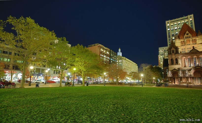 美国波士顿夜景图片