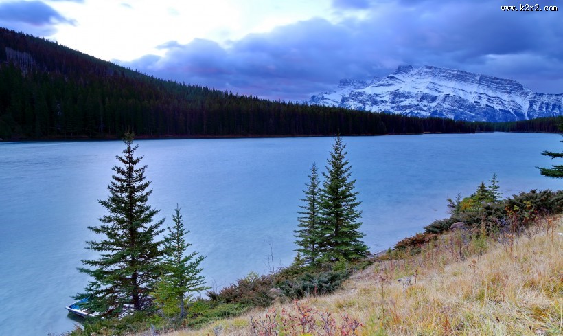 加拿大双杰克湖风景图片
