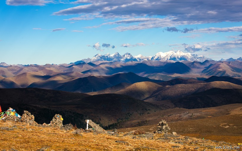 四川贡嘎雪山风景图片