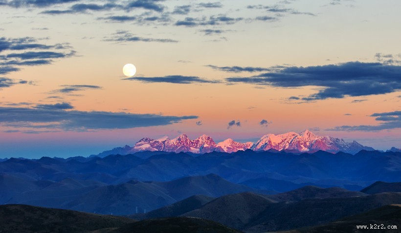 四川贡嘎雪山风景图片