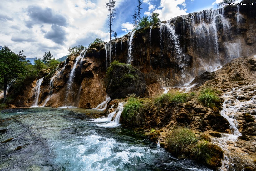夏日九寨沟风景图片