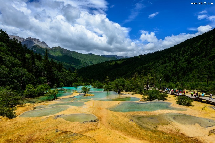 四川黄龙风景图片