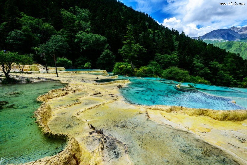 四川黄龙风景图片