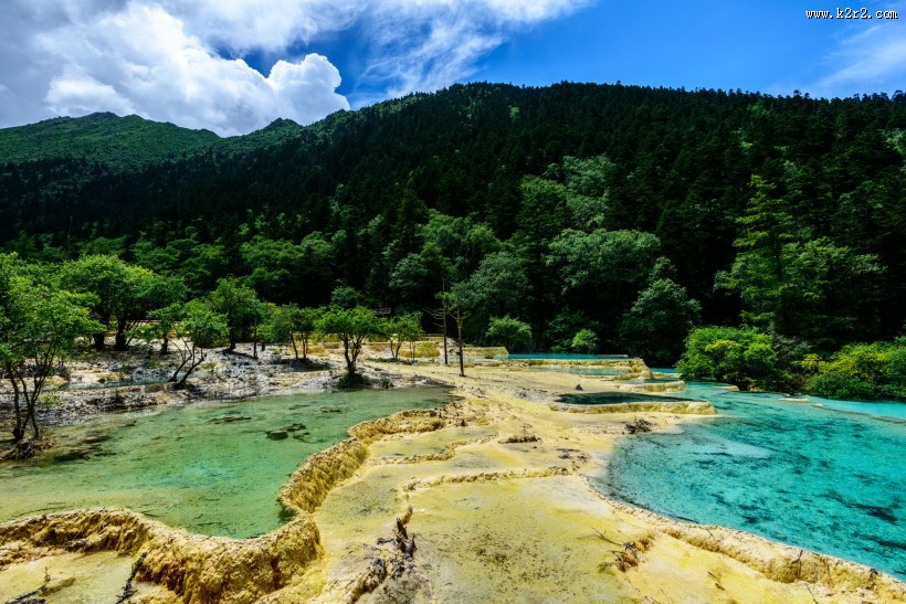 四川黄龙风景图片