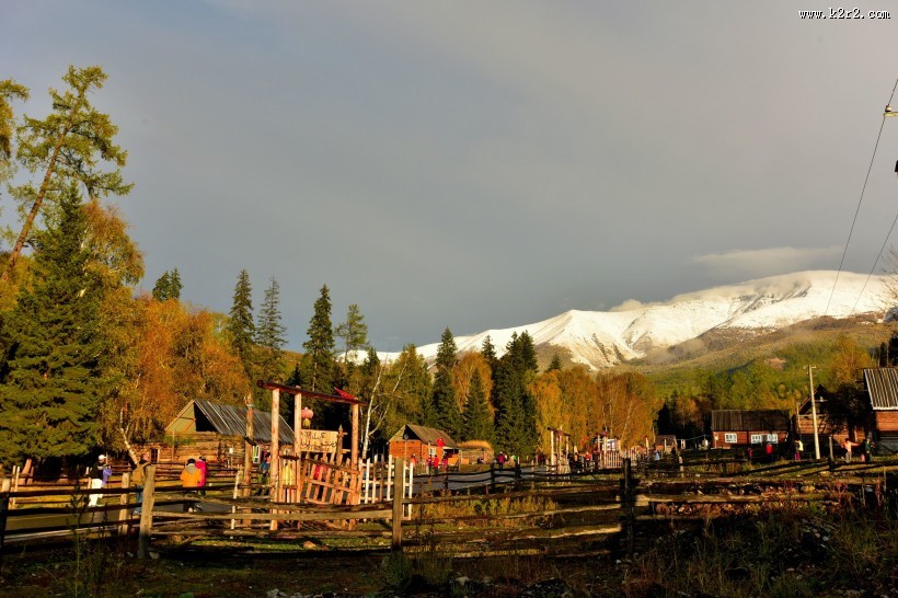 新疆白哈巴村风景图片