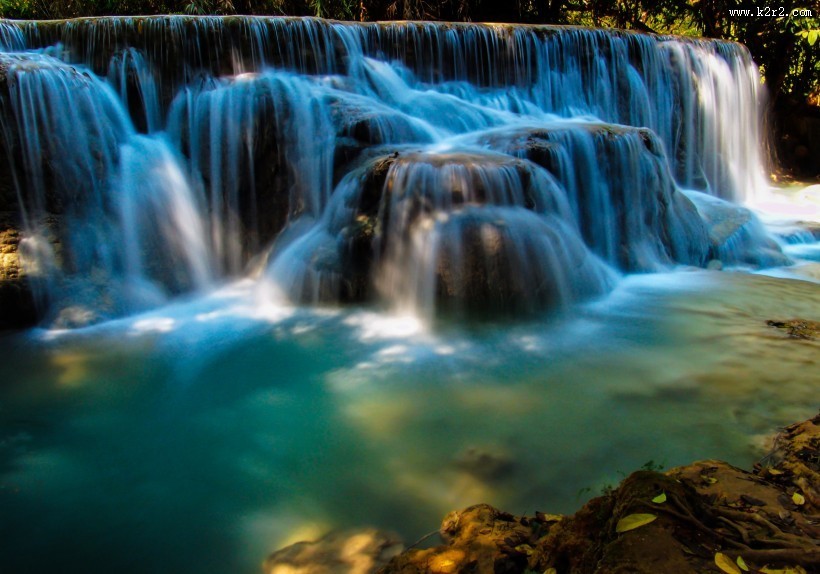 老挝琅勃拉邦光西瀑布图片