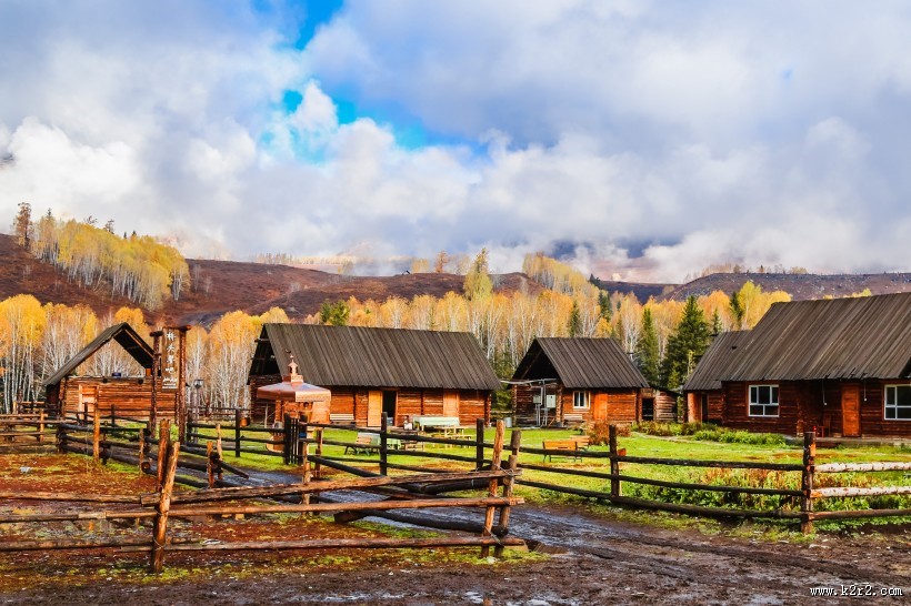 新疆禾木村风景图片